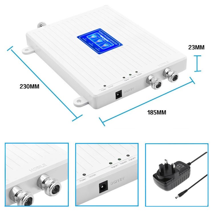 Tri band signal booster repeater 900 1800 2100 mhz mobile network booster gsm 3g 4g 5g GSM signal booster
